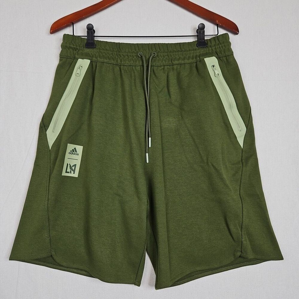 Adidas MLS LAFC Olive Green Travel Shorts 9in. Inseam HU0069 Men's Size Med New